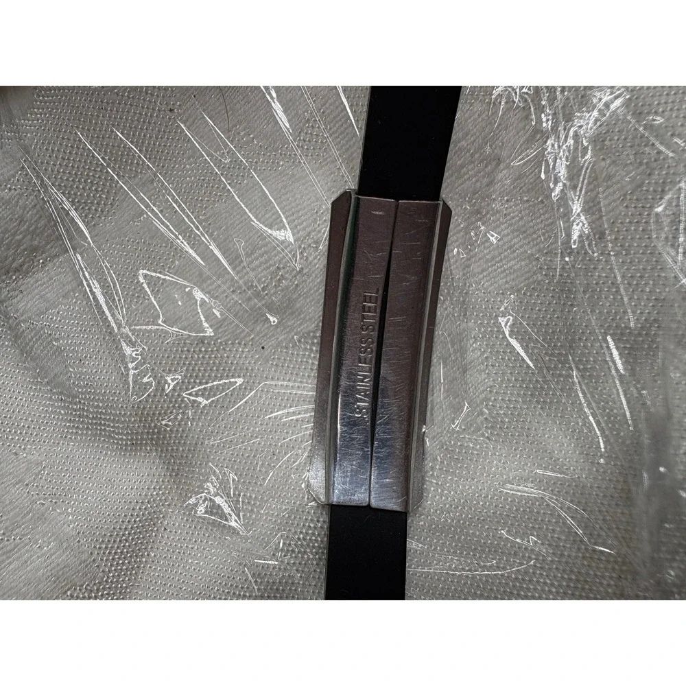 Mens Stainless Steel Black Rubber ID Bracelet To My Dad Youll Always Be My Hero